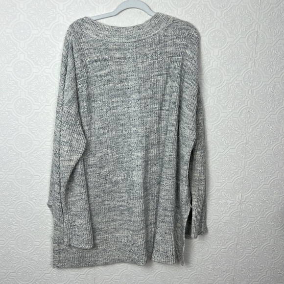 Lane Bryant Vneck Sweater Grey Relaxed Traditional Fit 100% Cotton Classic 22 24 - Picture 7 of 7